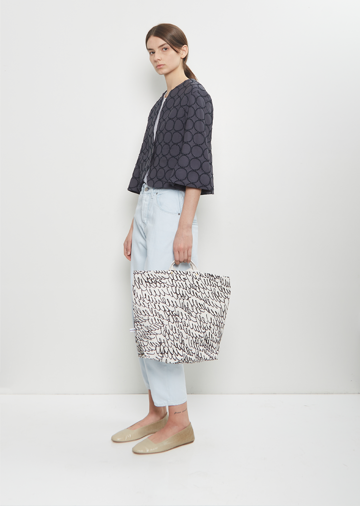 Lululu Cotton Tote Bag — Light Beige