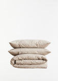 Linen Queen Duvet Cover Set - Natural