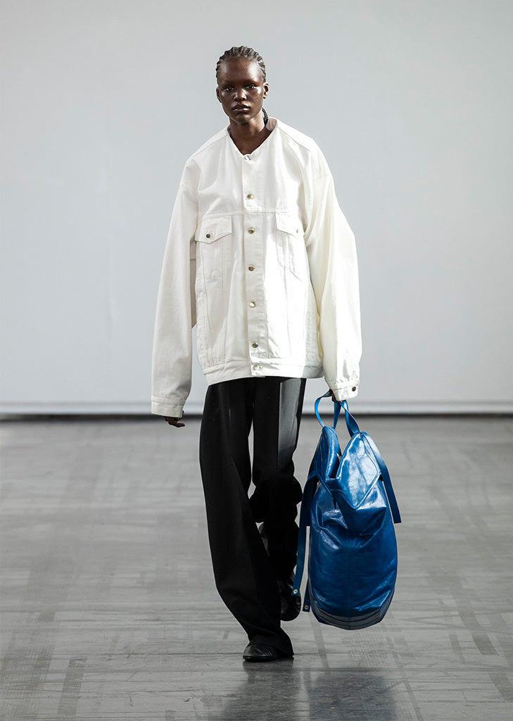 Denim Jacket with Inserted Collar