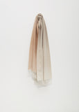 Nuance Ombre Cashmere Scarf — White Sands
