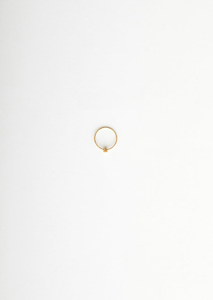 One Stone Hoop Earring 01