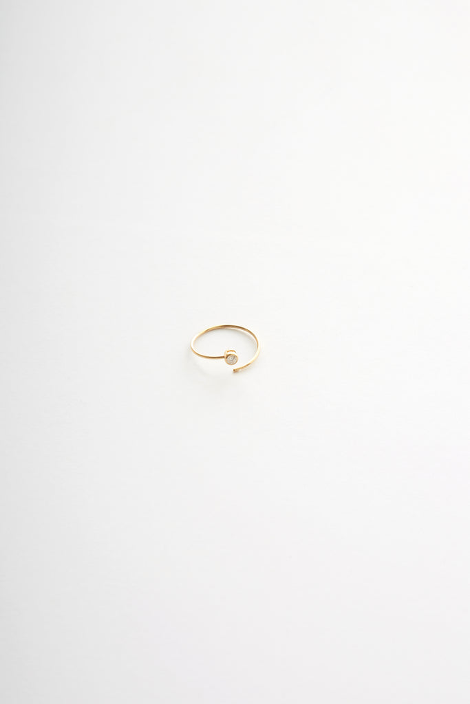 One Stone Hoop Earring 02