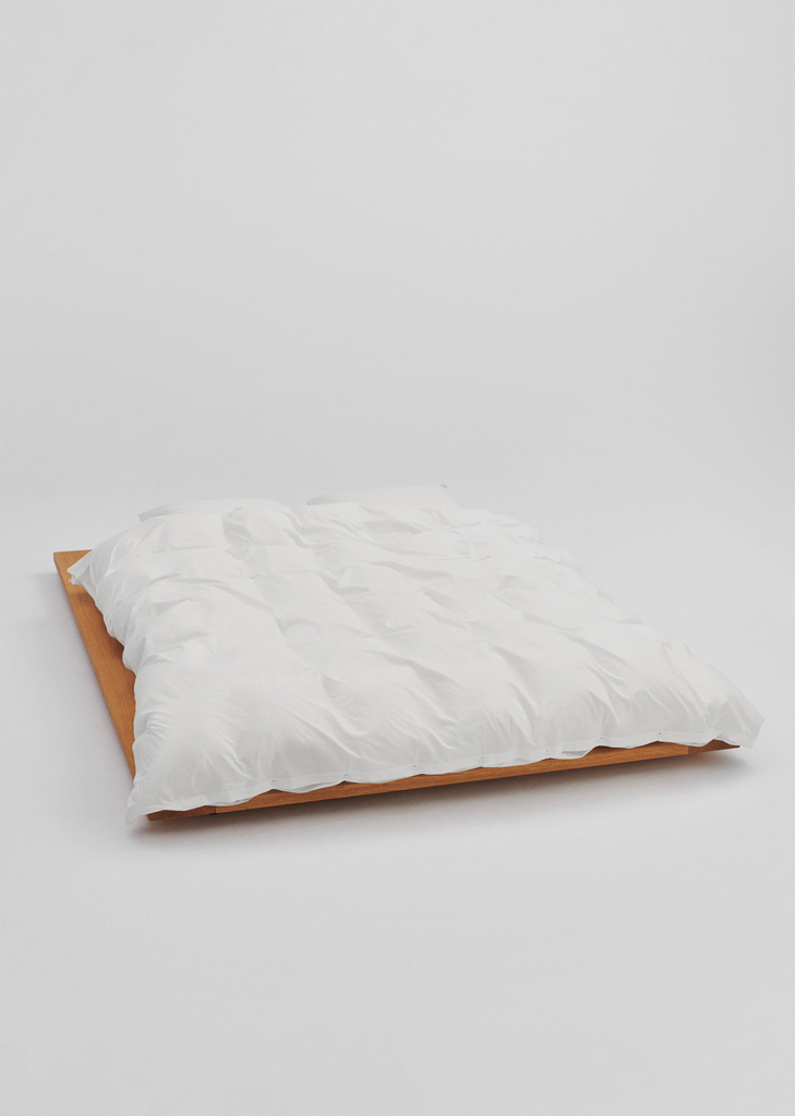 Queen Percale Double Duvet Cover — Broken White