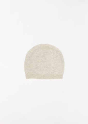 Archie Wool Cashmere Beanie — Snow Melange