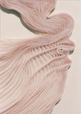 Feather Ramie Pleats Stole — Light Pink