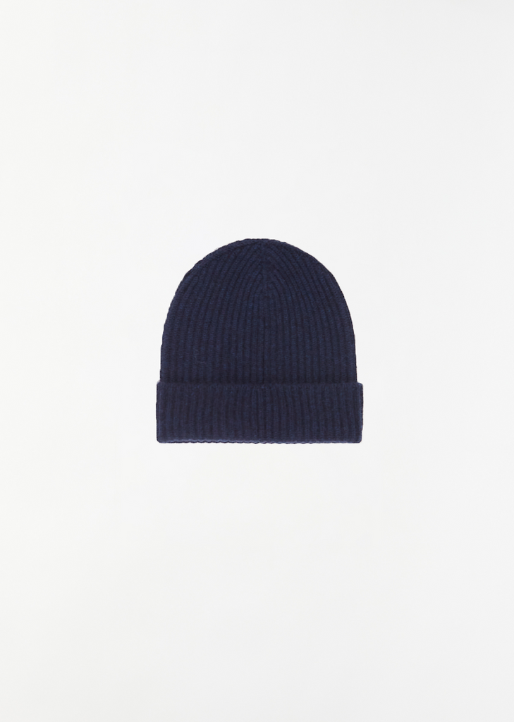 Lounge Ribbed Beanie — Ink Marl
