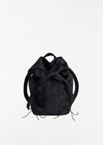 Sporty Lace Up Military Backpack