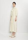 Silk Asymmetrical Shirt Dress