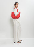 Washed Canvas 6 Pockets Tote S — Red