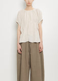 Linen Shirred Top