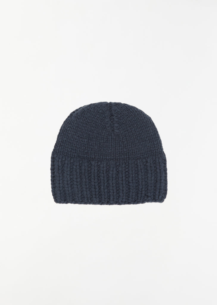 Paula Cashmere Hat — Dark Denim