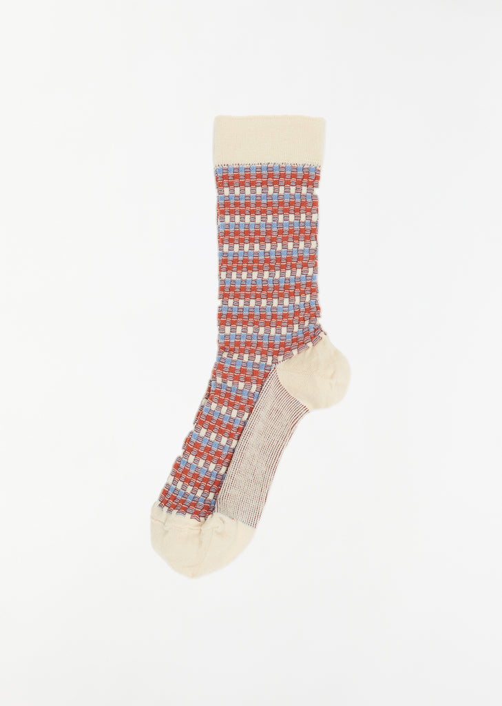 Poko Poko Square Socks — Light Beige