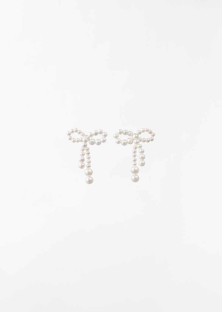 Mini Rosette de Perles Earrings, Pair