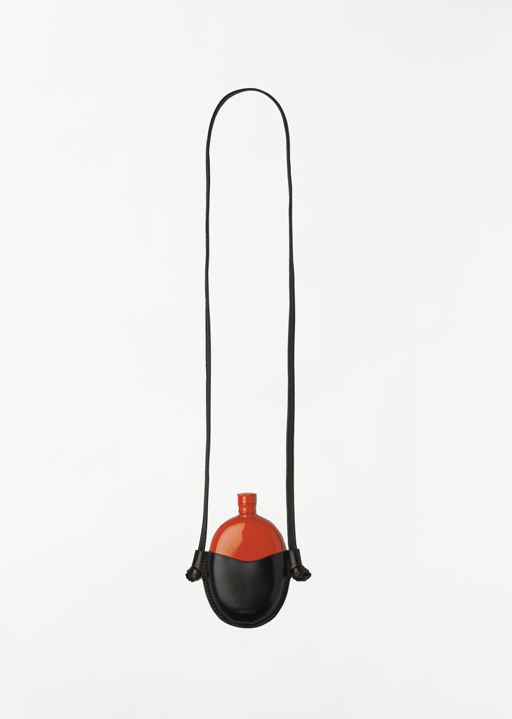 Flask Necklace - Black/Orange