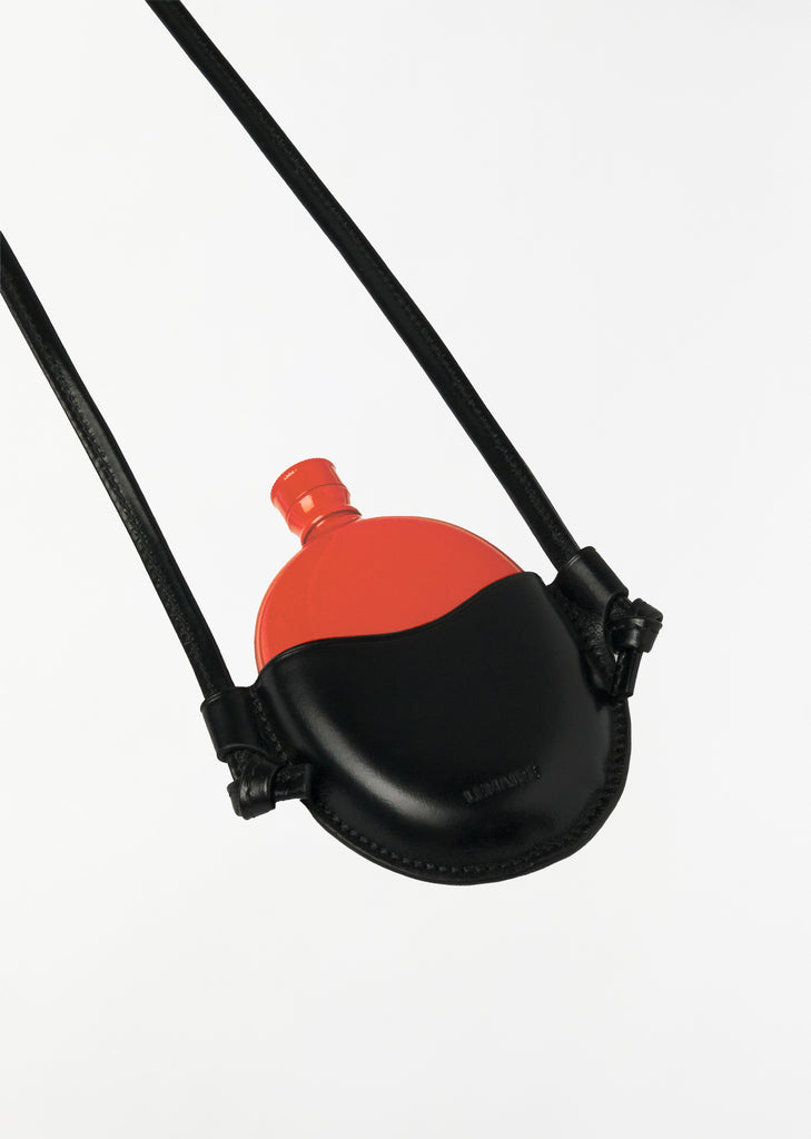 Flask Necklace - Black/Orange