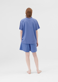 Cotton Poplin Pyjamas Short Sleeve Shirt — Boro Stripes