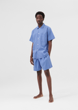 Cotton Poplin Pyjamas Short Sleeve Shirt — Boro Stripes