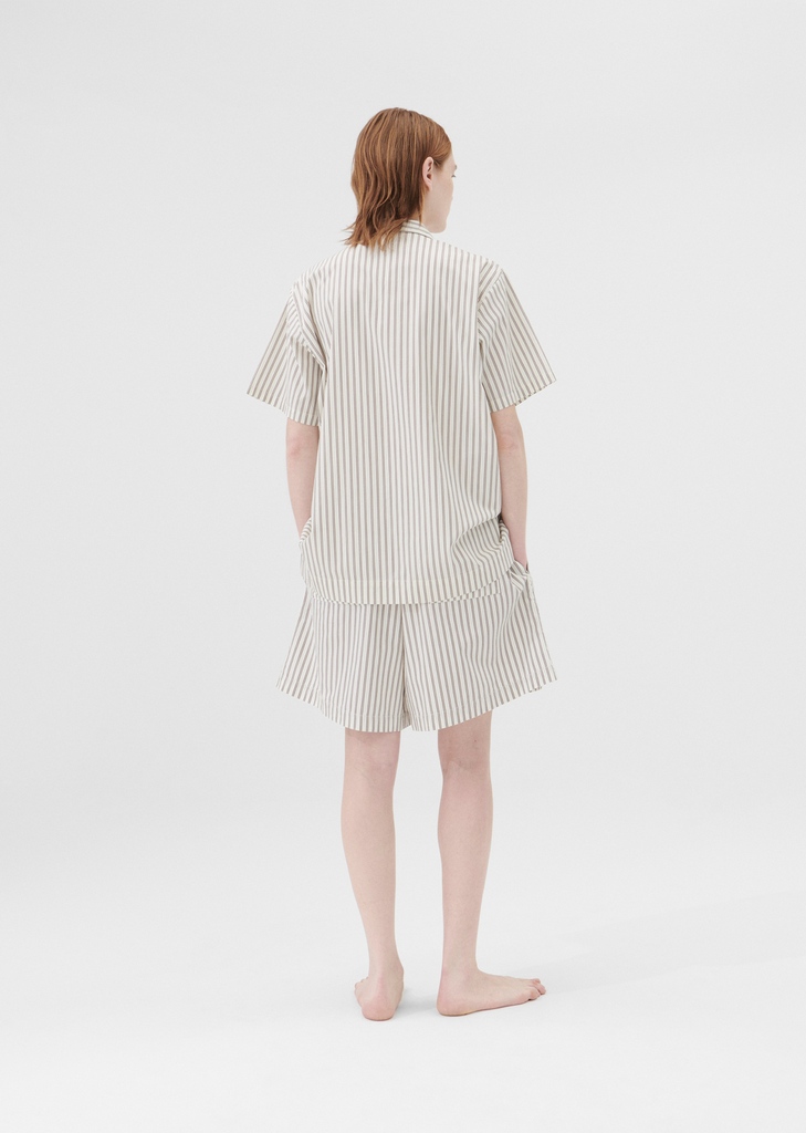 Cotton Poplin Pyjamas Shorts — Hopper Stripes