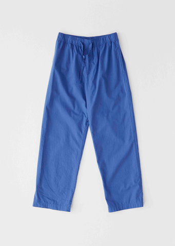 Cotton Poplin Pyjamas Pants — Royal Blue