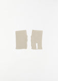 Short Fingerless Cashmere Gloves — Fog
