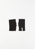 Short Fingerless Cashmere Gloves — Slate