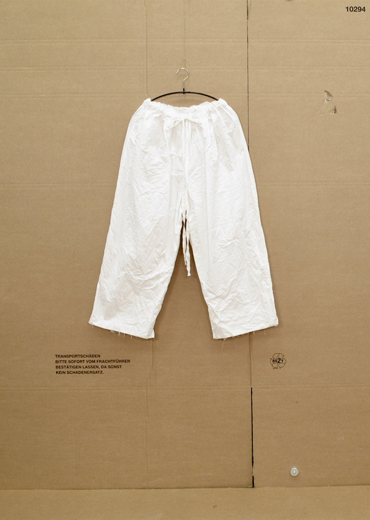 Paper Cotton Cropped Pants OE — White