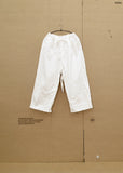 Paper Cotton Cropped Pants OE — White