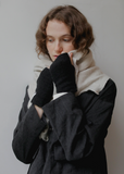 Short Fingerless Cashmere Gloves — Slate