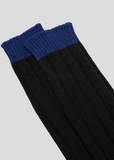Tipped Socks — Black Sapphire
