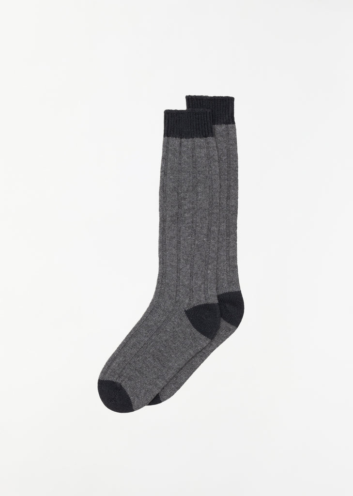 Tipped Socks — Siberian Grey
