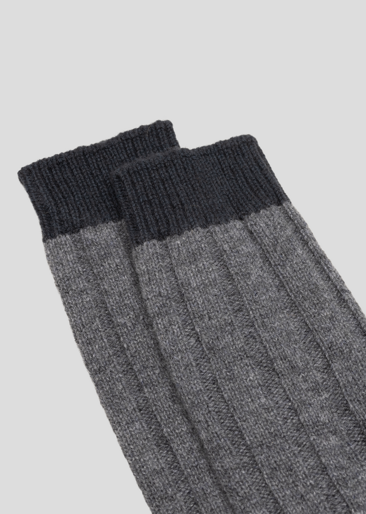 Tipped Socks — Siberian Grey