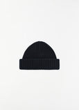 Chunky Brim Beanie — Navy