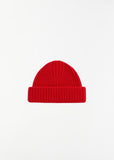 Chunky Brim Beanie — Red