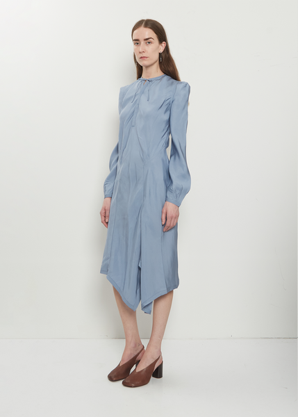 Creased Bias Fluid Dress – La Garçonne