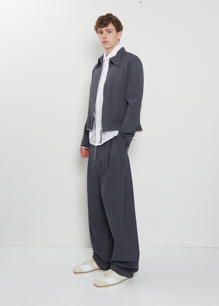 Fitted Zip Wool Jacket – La Garçonne
