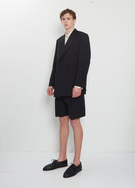Wool Cotton Linen OX Double-Breasted Jacket – La Garçonne