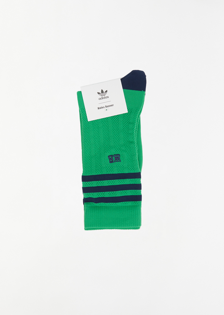 WB Socks — Vivid Green / Collegiate Navy