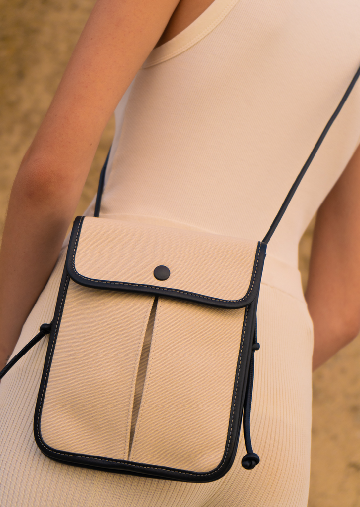 Terra Canvas Bag — Ivory / Black