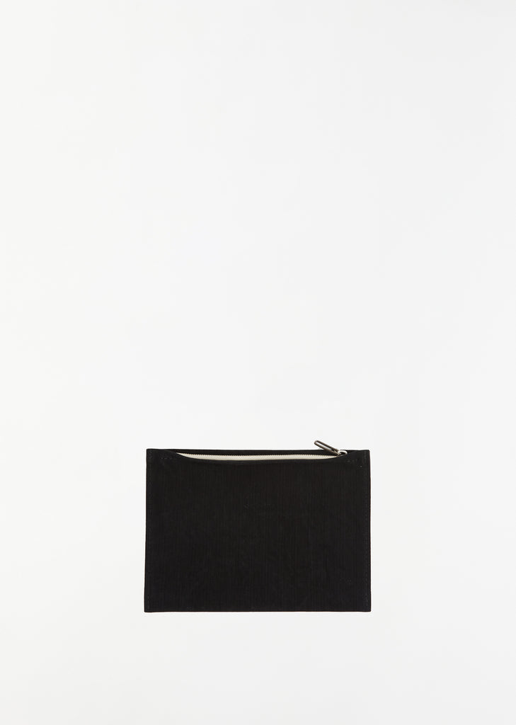Washed Canvas Pouch Large — Black
