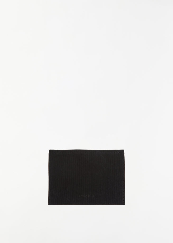 Washed Canvas Pouch Large — Black