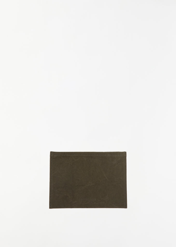 Washed Canvas Pouch Large — Olive