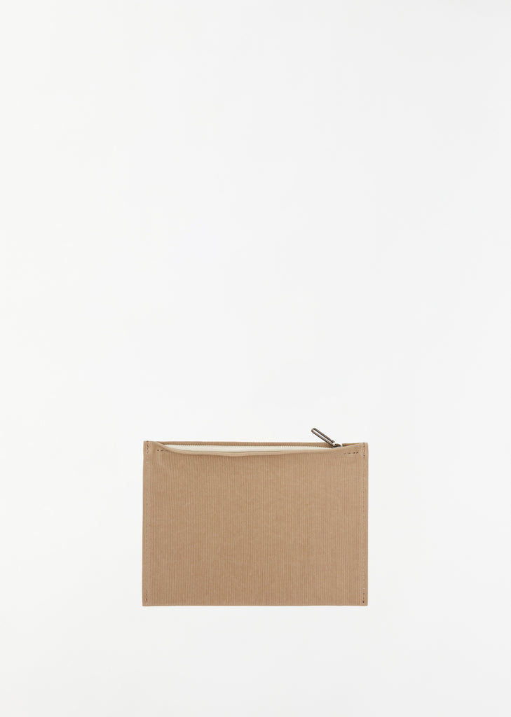 Washed Canvas Pouch Large — Taupe