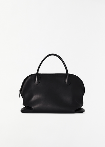 Agnes Saddle Leather Bag — Black Ans