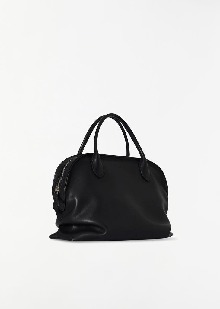 Agnes Saddle Leather Bag — Black Ans