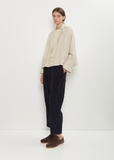 Linen Cashmere Short Open Jacket — Natural