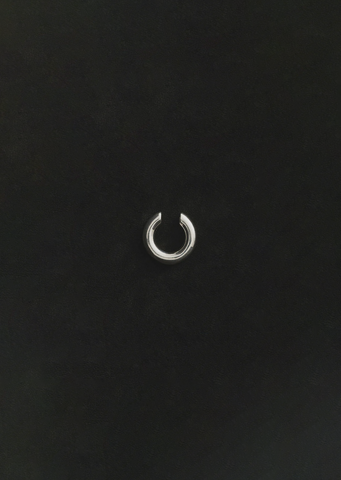 Silver Bagel Ear Cuff