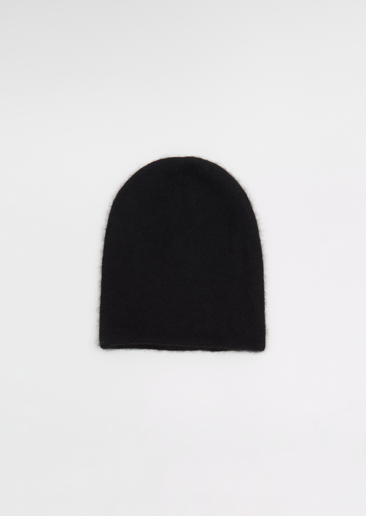 Cashmere Silk Beanie — Black