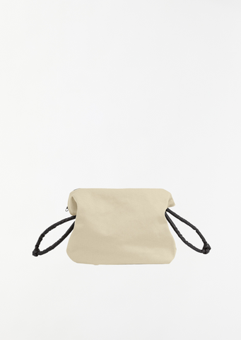 Canvas Pouch — Beige / Oil Black