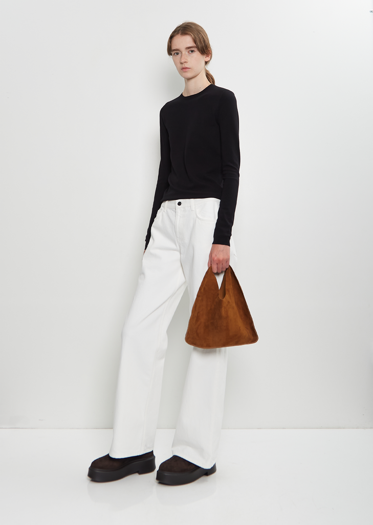 Suede Bindle, Small — Bistre