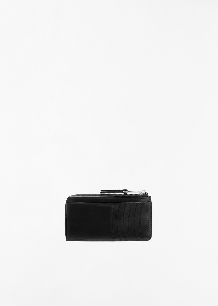 Patina Zip Coin Card Holder — Black